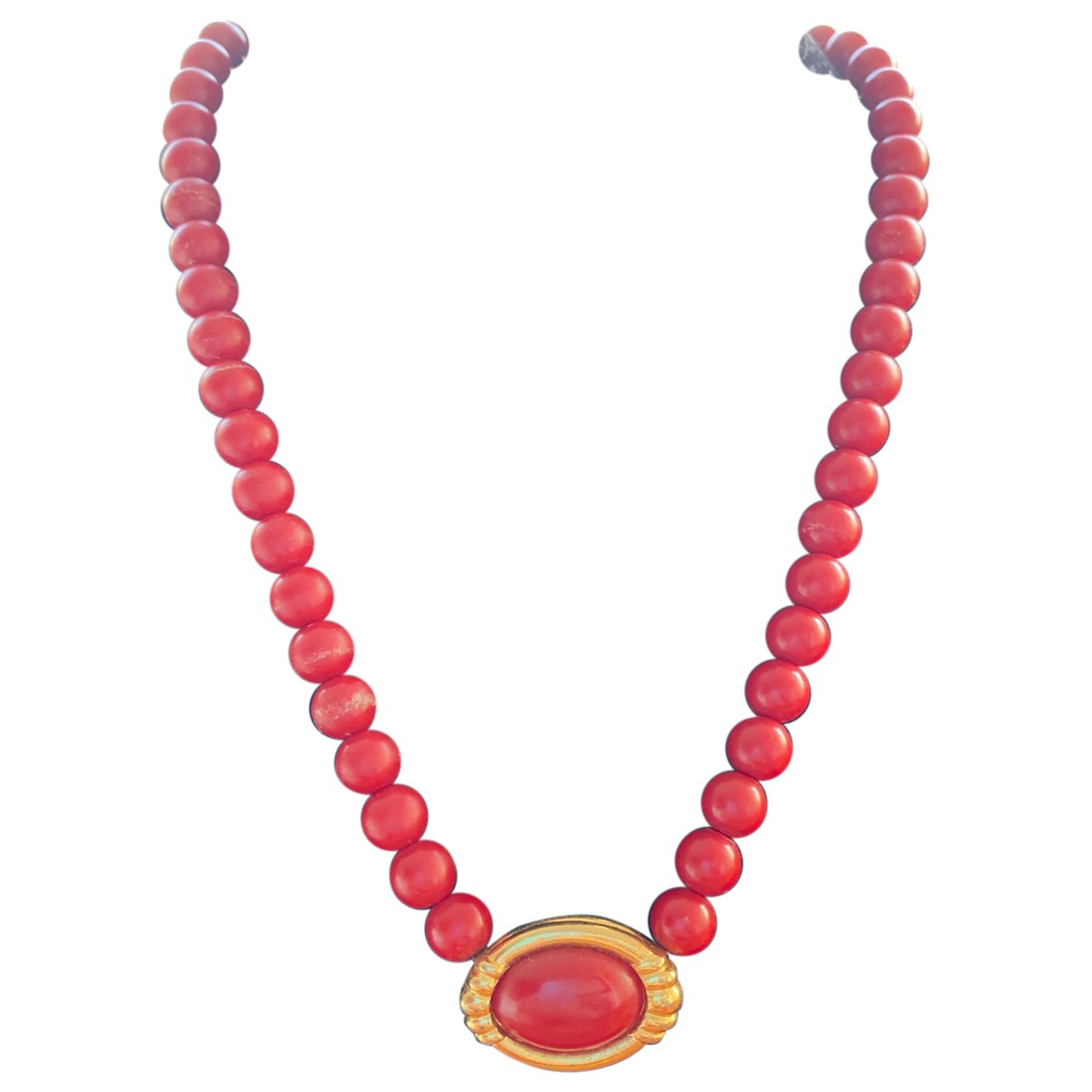 Necklace Trifari Red in Plastic - 16964896